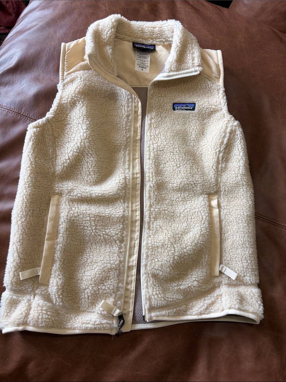 Patagonia Cream Sherpa Fleece Vest